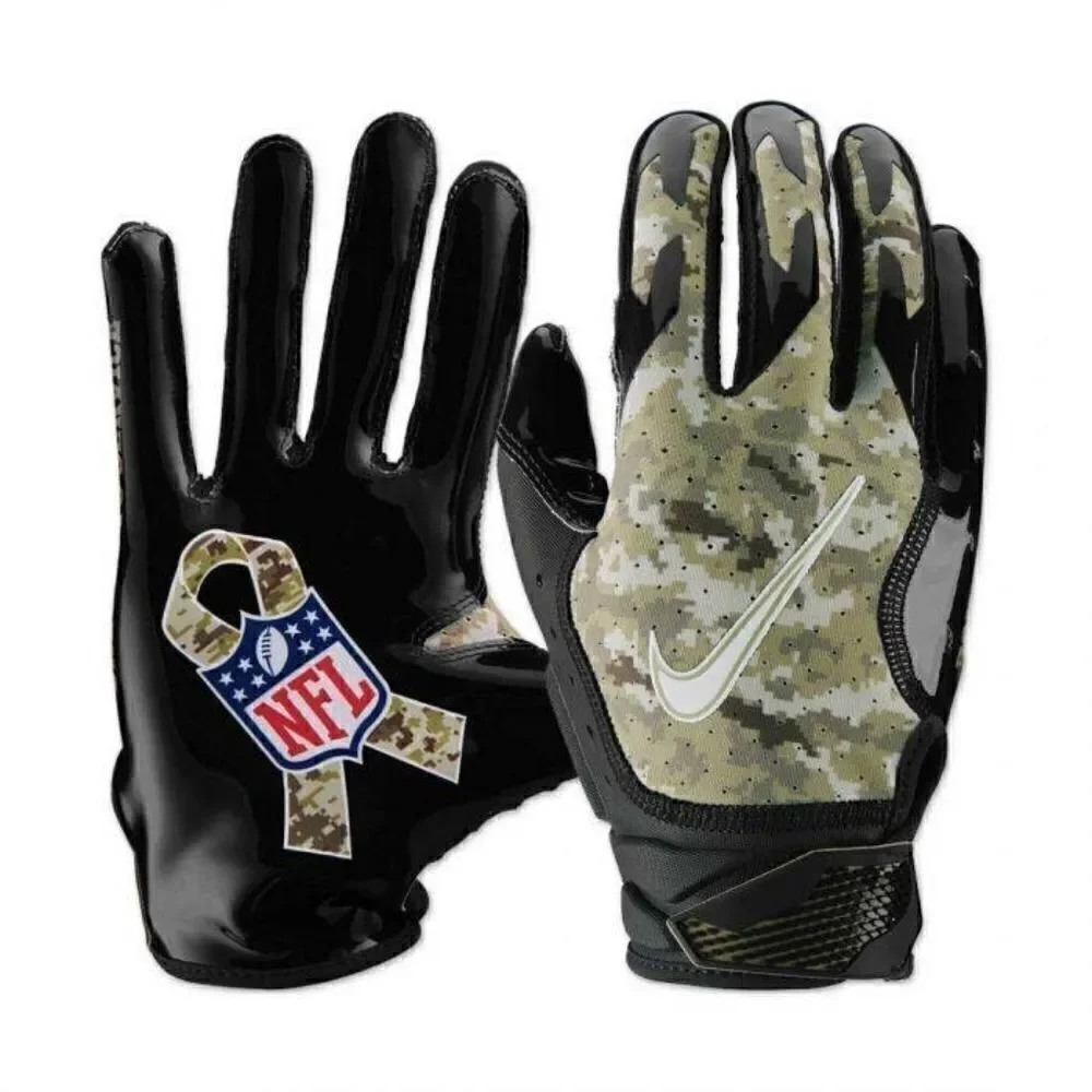 Nike Vapor Jet Salute To Service NFL Receiver Gloves Medium M Camo Green Black